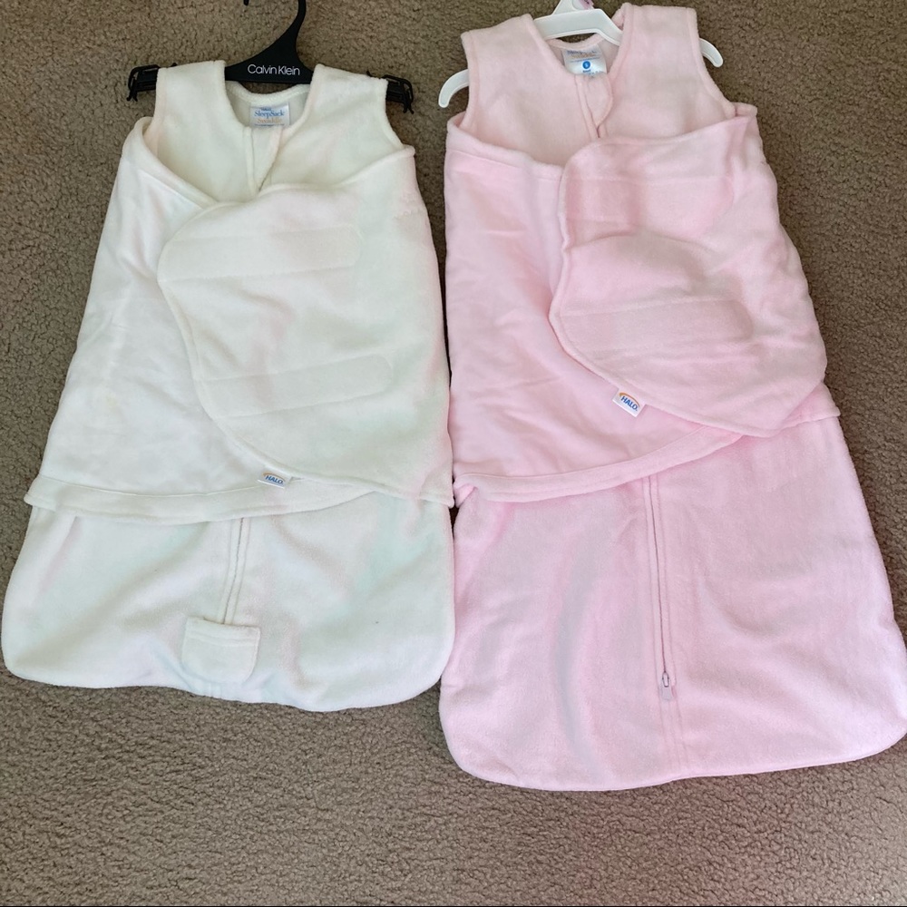 Two Halo Micro-Fleece Swaddle 3.0 TOG newborn and 3-6M